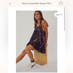 Free People Nova Convertible Sequin Mini, NWT, size L